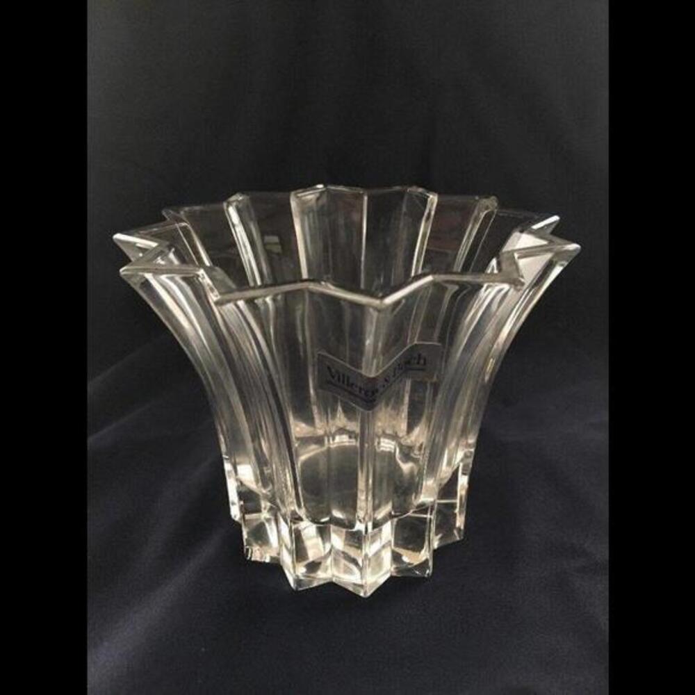 Villeroy & Boch Crystal Star Shaped Candle Holder 5” Diameter